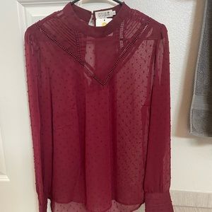 NWT beautiful cranberry blouse